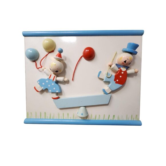 Vtg Set of 2 IRMI Originals Nursery Plastics Fun Park Themed Wooden Wall Hanging - Picture 3 of 9